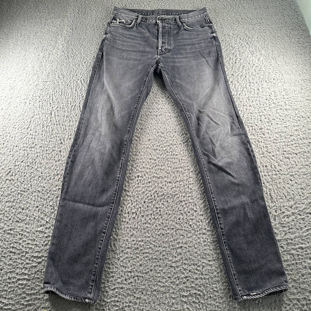 MOTHER MR The Neat Jeans Mens 28 Gray Distressed Slim Straight‎ Denim Stretch